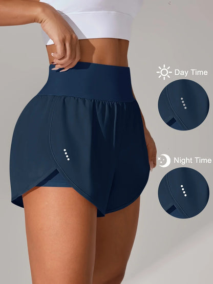 מכנסי יוגה לנשים – מכנסי ספורט קצרים עם חגורת מותן גבוהה ובד נושם בכל הצבעים - Kleerix בד נושם, גמיש, יוגה, לא שקוף, מותן גבוהה, מכנס, מתייבש מהר, ספורט, שורטס