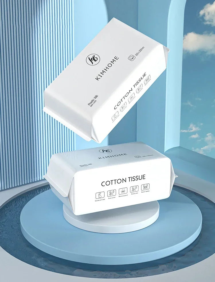 מגבות פנים חד-פעמיות רכות מכותנה טבעית – 50/100 יחידות לשימוש ביתי או מקצועי - Kleerix 100% כותנה, היגייני, חד פעמי, ספיגה גבוהה, רך במיוחד