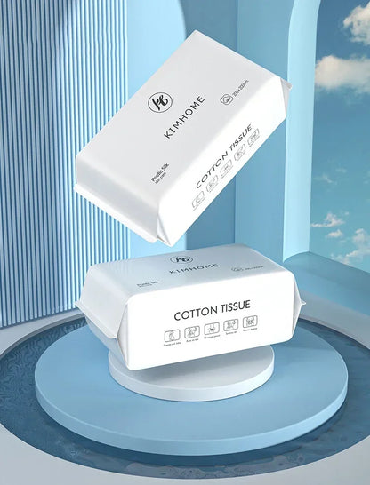 מגבות פנים חד-פעמיות רכות מכותנה טבעית – 50/100 יחידות לשימוש ביתי או מקצועי - Kleerix 100% כותנה, היגייני, חד פעמי, ספיגה גבוהה, רך במיוחד