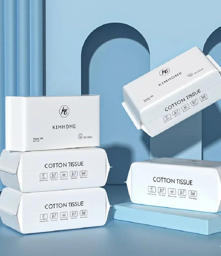 מגבות פנים חד-פעמיות רכות מכותנה טבעית – 50/100 יחידות לשימוש ביתי או מקצועי - Kleerix 100% כותנה, היגייני, חד פעמי, ספיגה גבוהה, רך במיוחד