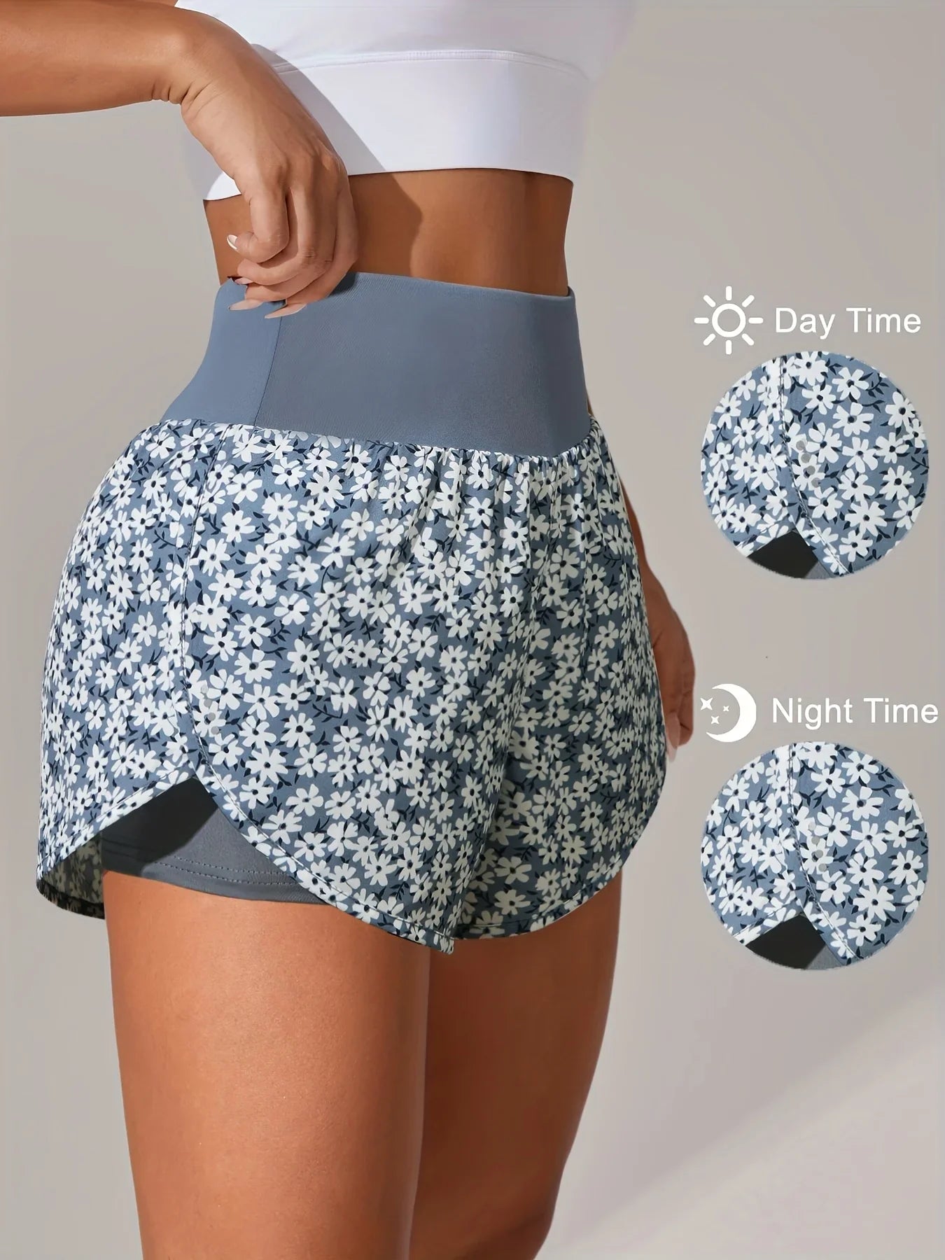 מכנסי יוגה לנשים – מכנסי ספורט קצרים עם חגורת מותן גבוהה ובד נושם בכל הצבעים - Kleerix בד נושם, גמיש, יוגה, לא שקוף, מותן גבוהה, מכנס, מתייבש מהר, ספורט, שורטס